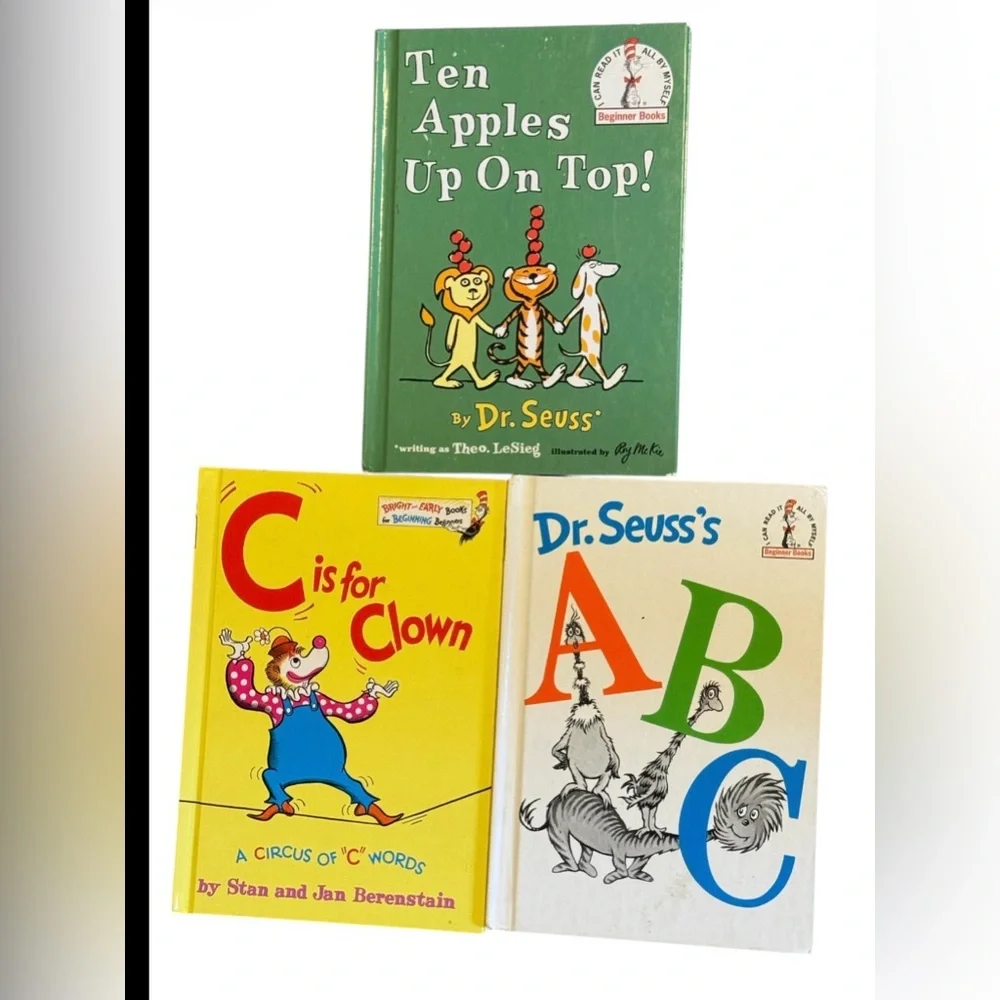 3 Dr. Seuss Books hardback